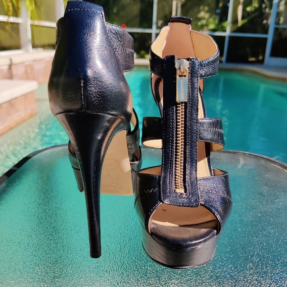 Michael Kors Shoes - Michael Kors caged zippered Stilletto platforms Sold